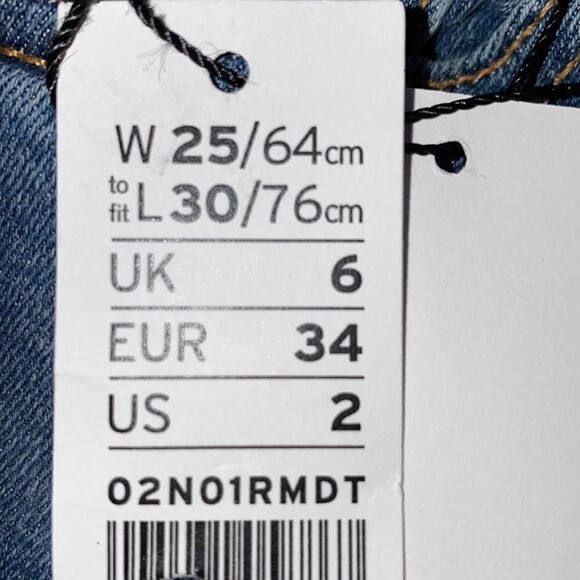 Topshop Jamie High Waisted Skinny Ripped Hem Jeans Size 2 - Picture 8 of 16